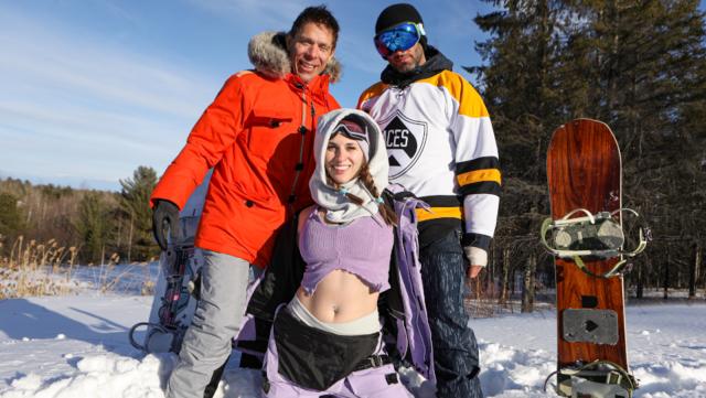 В первый день зимы меня в снегах ебли